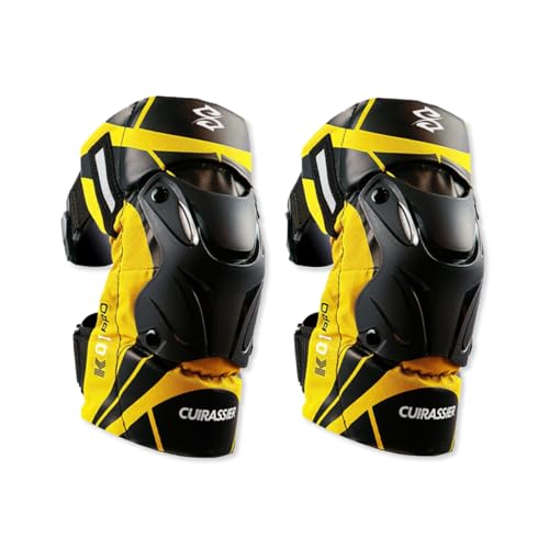 Image of OLYSPM 2 Pieces Motorcycle Knee Pads,MTB Knee Pads,Mountain Bike Knee Pads with Sturdy Shell and Soft Cushioning,Adjustable Motorbike Knee Pads for 40 to 90 KG