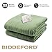 BIDDEFORD BLANKETS Comfort Knit Electric Heated Blanket with Analog Controller, Twin, Sage Green