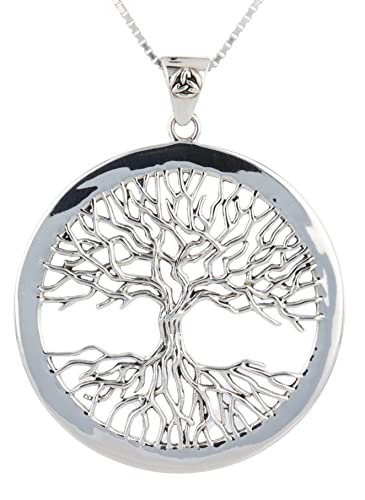 Large Celtic Tree of Life Protection Pendant Necklace 18