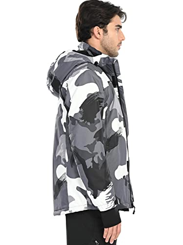 Free Soldier Men's Waterproof Ski Snow Jacket Fleece Lined Warm Winter Rain Jacket With Hood Fully Taped Seams(Camouflage,Xl) #TOP2