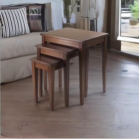 Ergode Beechwood Stackable Nesting Tables - Set of 3 Sizes - Modern & Space-saving Cover