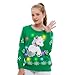 Unicorn Sweater Girls, Light Up Ugly Green Christmas Pullover Teen Kids Boys, Holiday Xmas Sweatshirt Tops Youth Child, 1416