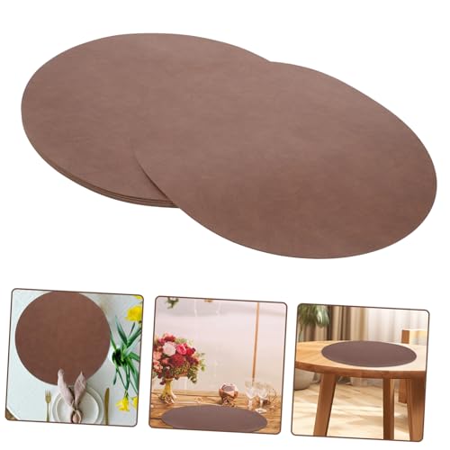 Sets de table ronds en cuir PU de qualité supérieure salle à manger Abaodam - 8