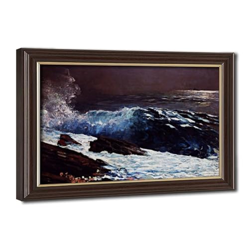 Impression sur toile Sunlight on The Coast Winslow Homer cadre suspendu sans percer
