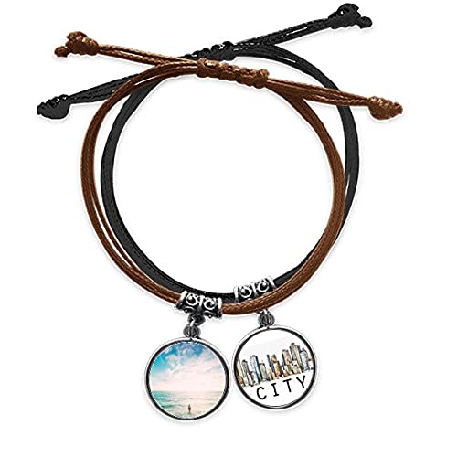 Bracelet cordon mer et océan en cuir tressé style Sidi pour homme et femme