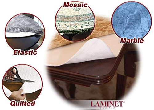 Laminet - Deluxe Cushioned Heavy-Duty Elastic Edged Quilted Table Pad - Large Round - Fits Tables Up To 45" - 56” Diameter - The Ultimate Protection For Your Table!!! #TOP6