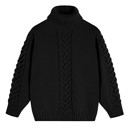 Best Chunky Black Turtleneck Sweater For Fall