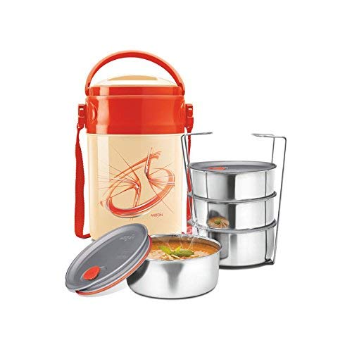 4% OFF on Milton Odyssey Deluxe Plastic Leak Lock Tiffin Box Set