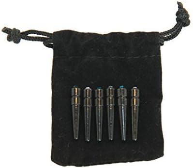 Miniatura 3 de WE Games Juego de 3 clavijas de metal negro con cristales austriacos Swarovski, color naranja sol