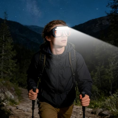Faro LED duradero en gafas de seguridad ajustables para proyectos de carpintería 3