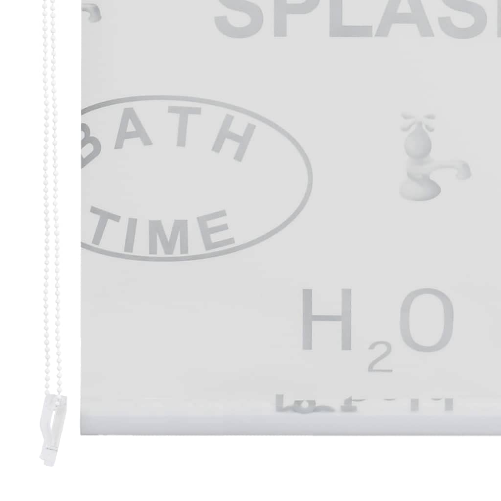 Homgoday Duschrollo 140x240cm mit Splash Schriftzug, Badvorhang, Duschvorhang, wasserdichter Duschvorhang, Badewannenvorhänge