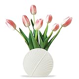 Tamaño de la flor de la boda: la altura total de cada tulipán artificial es de aproximadamente 45 cm / 17,7 pulgadas, la altura de la cabeza es de aproximadamente 7 cm / 2,8 pulgadas.