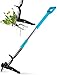 Produktbild Yissvic Unkrautstecher mit Stiel Teleskop Länge 100 CM-120 cm Hochfester Edelstahl 4 Krallen Unkrautentferner Blau