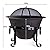 Cast Iron Fire Pits, Outdoor Round Wood Burning Fire Pit Bowl with Mesh Screen,Fireplace Poker,29 inch cast Iron Black