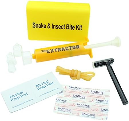 Rainfly Extractor Pump Kit First Aid Emergency Tool for Snake Bite Wasp & Bee Sting Venom Poison Suction Set Yellow