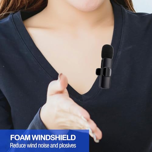 Image of Mini Wireless Furry Windscreen & Foam Cover Set for Lavalier Microphone, Wind Muff Mic Cover to Reduce Plosive and Better Highlight the Vocals(2Pcs Foam, 2Pcs Furry, 5mm+10mm)(Microphone not included)