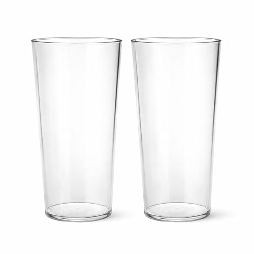 Floralcraft® Acrylic Cylinder Vase Set of 2 – 25cm Clear Shatterproof Flower Vases – Glass Alternative Centrepieces for Weddings, Events & Home Décor