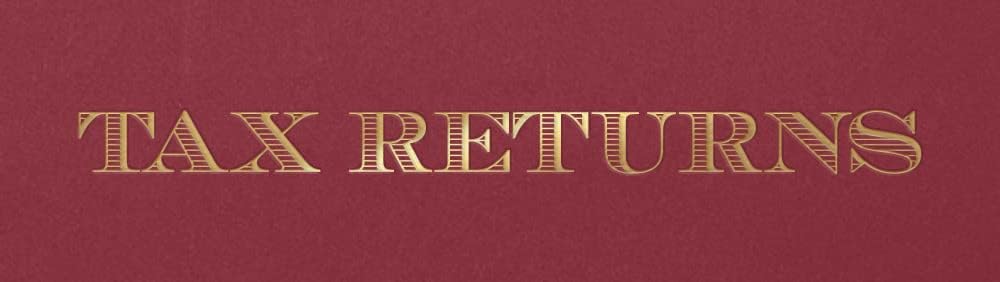 The Gallery Collection, 25 Count, Burgundy, Tax Returns Pocket Folders, Gold Foil Stamped, for Tax Professionals (9 x 12)