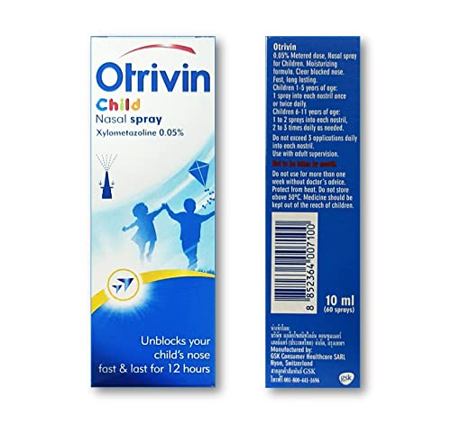 Otrivin child Nasal Spray 0.05% (60 Meterd dose 0.33 Fluid ounzes) for Infant and Children Under 1 Year of Age and up to 6 Years of Age Effective Unblocks Your Childs Nose Fast & Last for 12 Hours