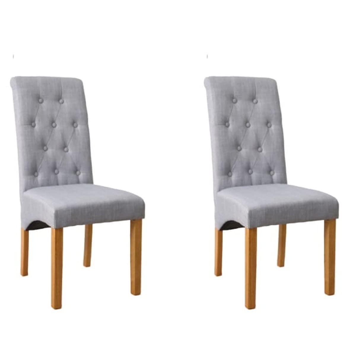 Buy folk Set of 2 x Dining Chairs, Kitchen Side Chairs Upholstered Seat for Counter Lounge