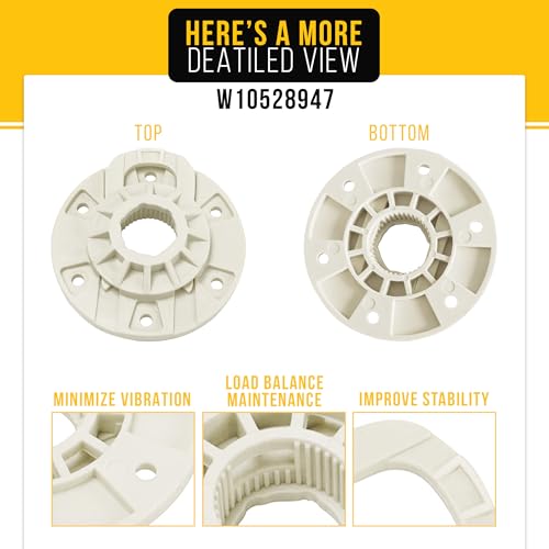PartsBroz W10528947 Washer Drive Hub Kit W10396887 for Whirlpool Washing Machine Parts and Maytag Basket Drive Hub Kit, Replacement for Bravos Maytag MVWX655DW1 Parts MVWC565FW1 WTW5000DW1 WTW5000DW3