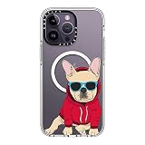 CASETiFY クリア iPhone 14 Pro Max ケース [黄ばみにくい素材/2mからの落下試験をクリア/MagSafe に対応] - Hipster Frenchie Fawn