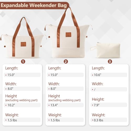 Hardshell Luggage Sets 6 Piece Suitcase Set, with Dual Wheels, TSA Lock for Men Women, White Brown (Brown white)3