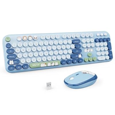 Wireless Keyboard and Mouse Combo, 2.4GHZ Typew...