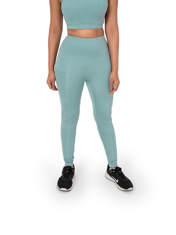 Image of High Waisted Leggings for Women with Side Pockets, Squat-proof, Gym Legging, Bottom Sportswear for Girls & Women, Medium Compression, Stretchable Tight with Premium Fabric