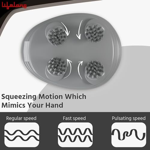 Image of Lifelong Rechargeable Electric Head & Scalp Kneading Massager, 4 Speed Modes, Handheld Portable Head Massager for Hair Growth, Deep Clean and Stress Relieving, (LLM603, Black)