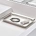 iDesign Metal Vanity Tray, Non-Slip Guest Towel Board for Bathroom, Kitchen, Office, Craft Room, Countertops, Closets, 6.5