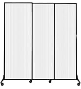 Versare QuickWall Slide-Open Portable Partition | Wheels or Stationery Option | Durable Privacy R...