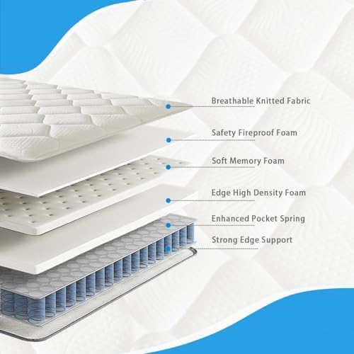Happiland Full Size Mattress, 10 Inch Hybrid Memory Foam Full Mattress in a Box, Double Mattress with Individually Pocket Springs, Pressure Relief, Durable and Breathable Comfort - 3