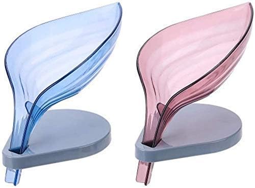 Jaimin Creation New Leaf Drainage Soap Stand Holder Plastic Soap Dishes Self Draining Case Container with Drain and Suction Cup for Bathroom Kitchen(Multi Color) Pack of 1 (B0BZPHBX69) Amazon Price History, Amazon Price Tracker