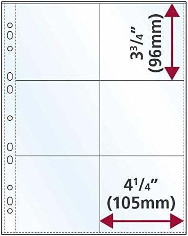 Enigma Xtra Acid Free HD A4 Portrait E6 Photo Sleeves for Ring Binder Albums - 6 Pocket per Page (10 Pack)