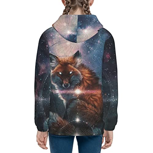 Bikinsex Boy And Girl Galaxy Fox Sweatshirts Fashion Pullover Hoodies Casual Hooded Sweatshirts Novelty Hooded Hoodie With Pocket #TOP3