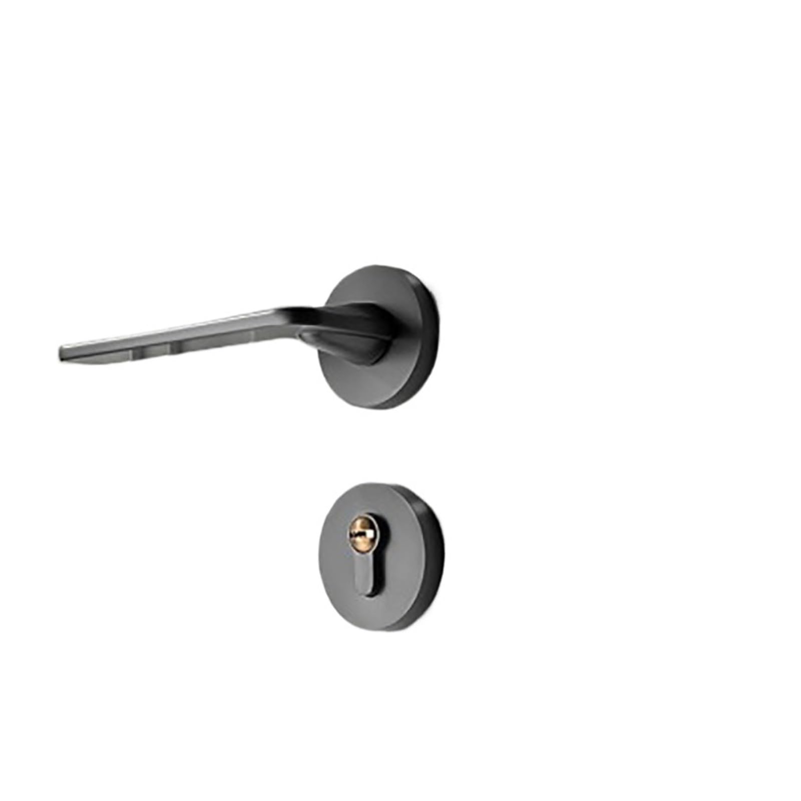 NYRXRYTCA Door Lock Indoor Bedroom Bronze Split Lock Nordic Silent Room Door Lock Simple Magnetic Door Lock Set(Black nickel)