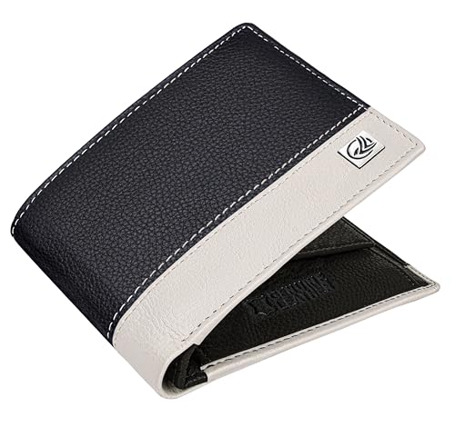 Image of ANTONIO VALERIA Jake Black /Sand Leather Wallet for Men