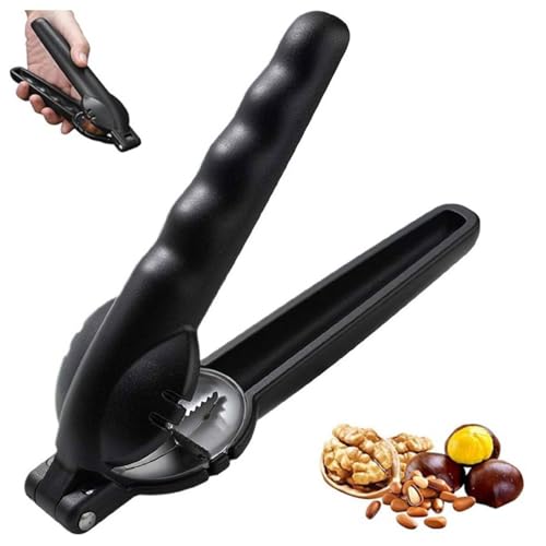 Cortador de castañas, pelador de castañas, pelador de nueces, descascarador de acero inoxidable, alicates de pistacho, abridor de galletas de nueces de macadamia con mango ABS antideslizante