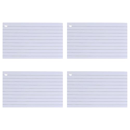 200 tarjetas de notas de colores con anillas de metal