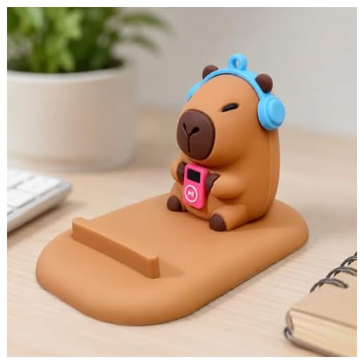 Capybara Phone Stand, Cute Cartoon Animal Phone Holder for Office and Home
