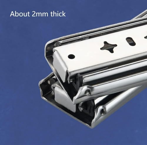 Riel guía de metal de 250mm con rodamiento de bolas para una extensión total suave 2
