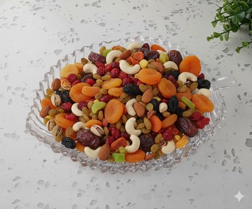Image of Crystal Clear Glass Leaf-Shaped Serving Dish Platter Set of 1, Decorative Nut, Candy, Snack, & Dry Fruit, Sweets Tray, Elegant Centerpiece for Parties, Dining Table, and Home Decor