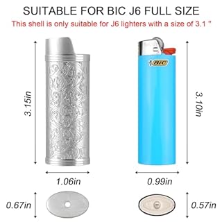 Vintage Metal Cigarette Case with J6 Lighter Metal Case, Holds 12pcs 100mm Cigarettes, Can Also Be Used for RFID Credit Card and Cash Organizer (Silver, 12pcs 100's)