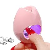 Mini UV LED Nail Lamp, Portable USB Nail Dryers Mini Quick-Drying Nail Curing Lamp for Gel Nails Polish 16W UV Nail Dryer for Single Finger