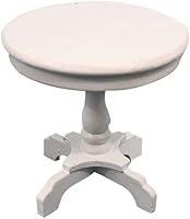 Vista 9 de Accesorios de decoración de casa de muñecas, muebles de casa de muñecas 1:12, mesa auxiliar redonda de madera en miniatura