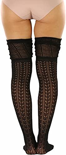Image of ToBeInStyle Women's Over The Knee Knit Thigh High Warm Socks