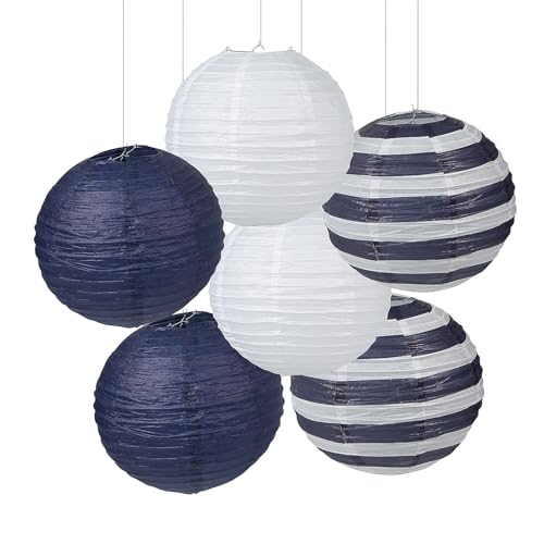 Fun Express #13737277 12 Inch Nautical Hanging Paper Lanterns cover
