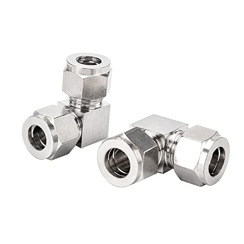 Pysrych SS304-65-4 304 Stainless Steel Compression Tube Fitting, 90 Degree Elbow thumb #2