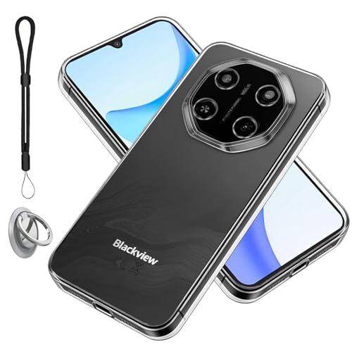 For Blackview Shark 6 5G �P�[�X �ی�J�o�[ [HUKWIMO] TPU�� �\�t�g �_�炩����G�� �X�N���[�� & �J�����ی� �ϏՌ� ���^ �y�� �w��h�~ ��t�ȒP ���ϖh�~ Blackview Shark 6 �K�p [�N���A ��